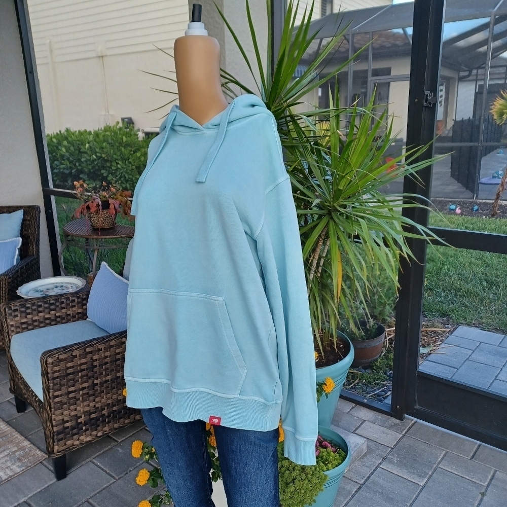 SPORTIQE French Terry Hoodies in Teal Size Medium New Without Tags - Picture 3 of 16